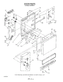 03 - Door parts for Roper Dishwasher WU4400V1 from AppliancePartsPros.com
