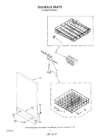 04 - Dishrack parts for Roper Dishwasher WU4400V1 from AppliancePartsPros.com