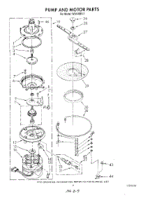 05 - Pump And Motor parts for Roper Dishwasher WU4400V1 from AppliancePartsPros.com