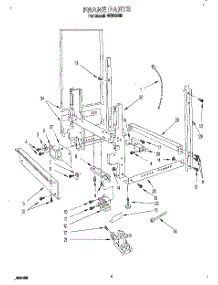 04 - Frame, Lit / Optional parts for Roper Dishwasher WU0800B from AppliancePartsPros.com