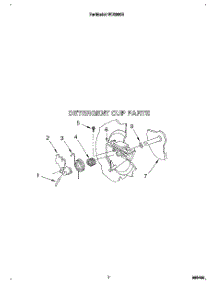 06 - Detergent Cup parts for Roper Dishwasher WU0800B from AppliancePartsPros.com