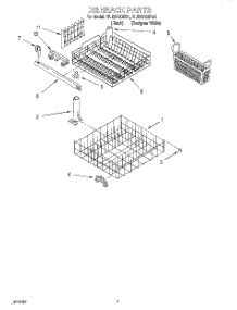06 - Dishrack parts for Roper Dishwasher RUD5750DQ4 from AppliancePartsPros.com