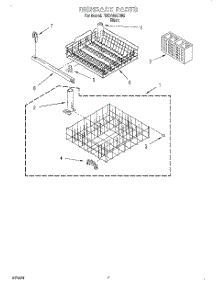 06 - Dishrack parts for Roper Dishwasher RUD4500DB2 from AppliancePartsPros.com