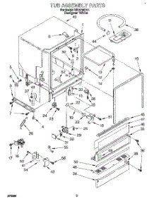 03 - Tub Assembly parts for Roper Dishwasher RUD5750DQ1 from AppliancePartsPros.com