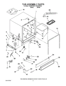 03 - Tub Assembly Parts parts for Roper Dishwasher RUD4000SQ1 from AppliancePartsPros.com