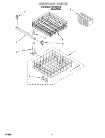 06 - Dishrack parts for Roper Dishwasher RUD1000DB0 from AppliancePartsPros.com