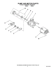 05 - Pump And Motor Parts parts for Roper Dishwasher RUD4000SQ1 from AppliancePartsPros.com