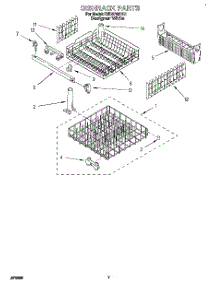 06 - Dishrack parts for Roper Dishwasher RUD5750DQ1 from AppliancePartsPros.com