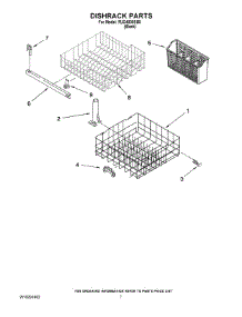 06 - Dishrack Parts parts for Roper Dishwasher RUD4000SB0 from AppliancePartsPros.com