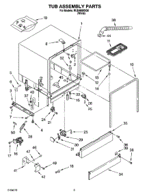 03 - Tub Assembly Parts parts for Roper Dishwasher RUD4000SQ0 from AppliancePartsPros.com