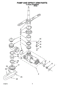 04 - Pump And Spray Arm Parts parts for Roper Dishwasher RUD4000SQ0 from AppliancePartsPros.com