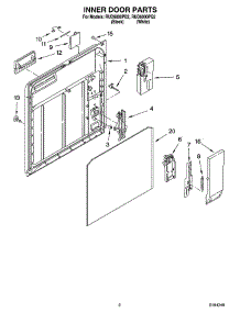 02 - Inner Door Parts parts for Roper Dishwasher RUD6000PQ2 from AppliancePartsPros.com