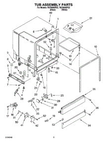 03 - Tub Assembly Parts parts for Roper Dishwasher RUD6000PQ2 from AppliancePartsPros.com