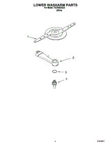 04 - Lower Washarm Parts parts for Roper Dishwasher RUD8000SQ0 from AppliancePartsPros.com