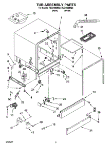 03 - Tub Assembly Parts parts for Roper Dishwasher RUD4000MB2 from AppliancePartsPros.com