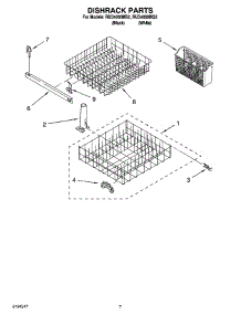 06 - Dishrack Parts, Optional Parts (Not Included) parts for Roper Dishwasher RUD4000MB2 from AppliancePartsPros.com