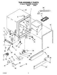 03 - Tub Assembly Parts parts for Roper Dishwasher RUD4500MQ2 from AppliancePartsPros.com