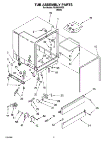 03 - Tub Assembly Parts parts for Roper Dishwasher RUD6050RD2 from AppliancePartsPros.com