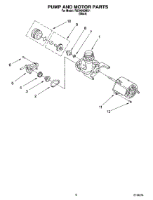 05 - Pump And Motor Parts parts for Roper Dishwasher RUD4000MU1 from AppliancePartsPros.com