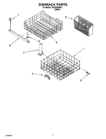 06 - Dishrack Parts, Optional Parts parts for Roper Dishwasher RUD4000MU1 from AppliancePartsPros.com