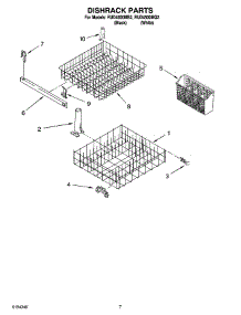 06 - Dishrack Parts, Optional Parts parts for Roper Dishwasher RUD4500MB2 from AppliancePartsPros.com