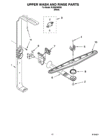 10 - Upper Wash And Rinse Parts parts for Roper Dishwasher RUD8050RD0 from AppliancePartsPros.com