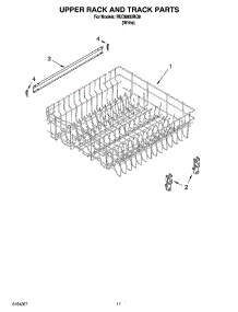 09 - Upper Rack And Track Parts parts for Roper Dishwasher RUD8000RQ0 from AppliancePartsPros.com