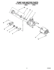 05 - Pump And Motor Parts parts for Roper Dishwasher RUD4500MB0 from AppliancePartsPros.com