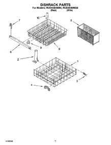 06 - Dishrack Parts, Miscellaneous Parts parts for Roper Dishwasher RUD4500MB0 from AppliancePartsPros.com