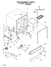 03 - Tub Assembly Parts parts for Roper Dishwasher RUD4000MU0 from AppliancePartsPros.com