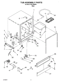 03 - Tub Assembly parts for Roper Dishwasher RUD1000KB1 from AppliancePartsPros.com
