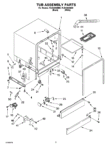 03 - Tub Assembly Parts parts for Roper Dishwasher RUD4000MB0 from AppliancePartsPros.com