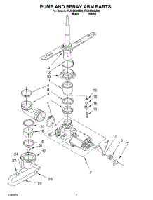 04 - Pump And Spray Arm Parts parts for Roper Dishwasher RUD4000MB0 from AppliancePartsPros.com