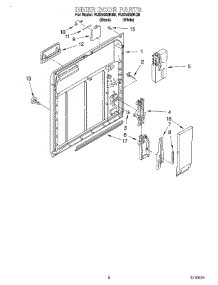 02 - Inner Door parts for Roper Dishwasher RUD5000KQ0 from AppliancePartsPros.com