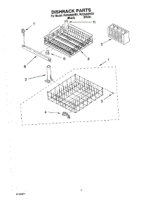 06 - Dishrack Parts parts for Roper Dishwasher RUD5000KB1 from AppliancePartsPros.com