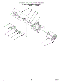 05 - Pump And Motor parts for Roper Dishwasher RUD5000KB0 from AppliancePartsPros.com