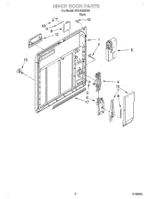02 - Inner Door parts for Roper Dishwasher RUD1000KB0 from AppliancePartsPros.com