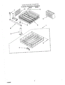 06 - Dishrack parts for Roper Dishwasher RUD5750KB0 from AppliancePartsPros.com