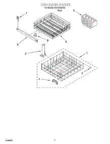 06 - Dishrack parts for Roper Dishwasher RUD1000KB0 from AppliancePartsPros.com