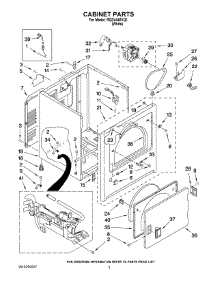 02 - Cabinet Parts parts for Roper Dryer RGD4440VQ1 from AppliancePartsPros.com