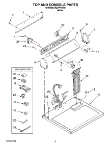 02 - Top And Console Parts parts for Roper Dryer RED4440VQ0 from AppliancePartsPros.com