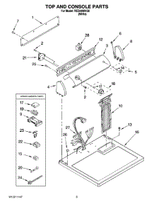 02 - Top And Console Parts parts for Roper Dryer RED4400VQ0 from AppliancePartsPros.com