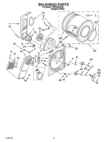03 - Bulkhead Parts parts for Roper Dryer YREX5634PQ0 from AppliancePartsPros.com