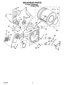 03 - Bulkhead Parts parts for Roper Dryer YREX4634KQ1 from AppliancePartsPros.com