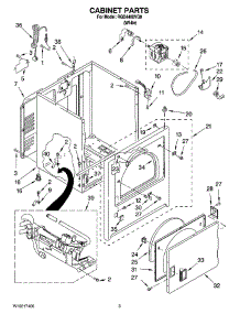 02 - Cabinet Parts parts for Roper Dryer RGD4400VQ0 from AppliancePartsPros.com