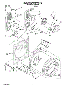 03 - Bulkhead Parts parts for Roper Dryer RGD4400VQ0 from AppliancePartsPros.com