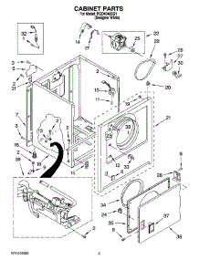 02 - Cabinet Parts parts for Roper Dryer RGD4340SQ1 from AppliancePartsPros.com
