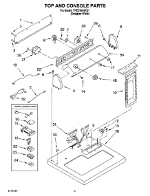 02 - Top And Console Parts parts for Roper Dryer YRES7645KQ1 from AppliancePartsPros.com