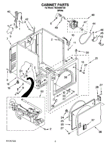 02 - Cabinet Parts parts for Roper Dryer RGD4400TQ0 from AppliancePartsPros.com