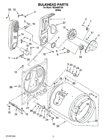03 - Bulkhead Parts parts for Roper Dryer RGD4400TQ0 from AppliancePartsPros.com